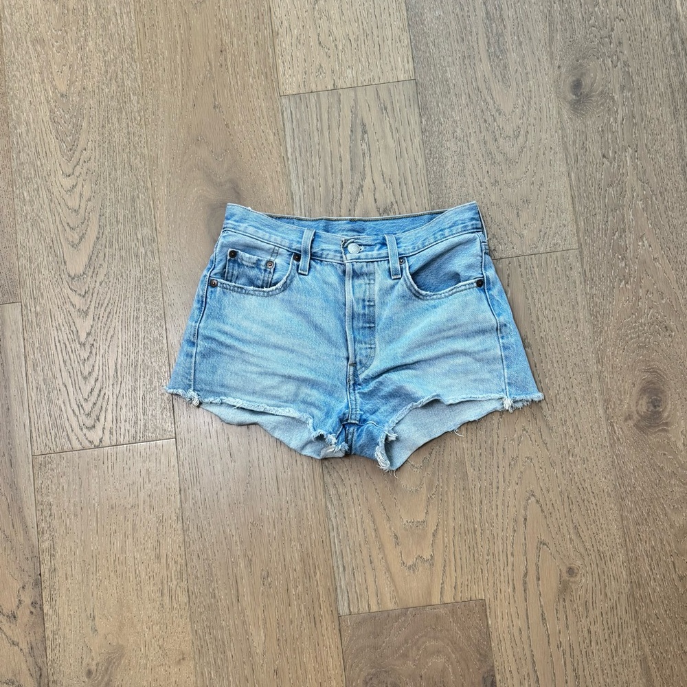 Levi's Blue Jean Shorts Distressed Cut-Off Style